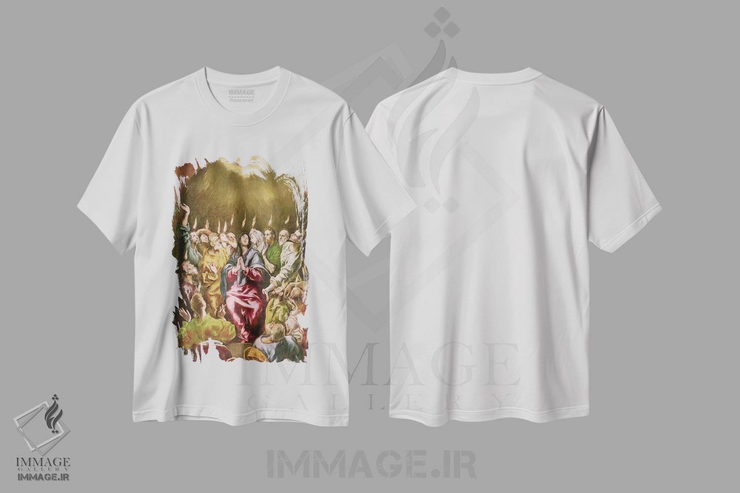 تیشرت طرح دار عید پنطیکاست، حدود ۱۶۰۴-۱۶۱۴، هنر فاخر کلاسیک اثر ال گرکو | immage.ir