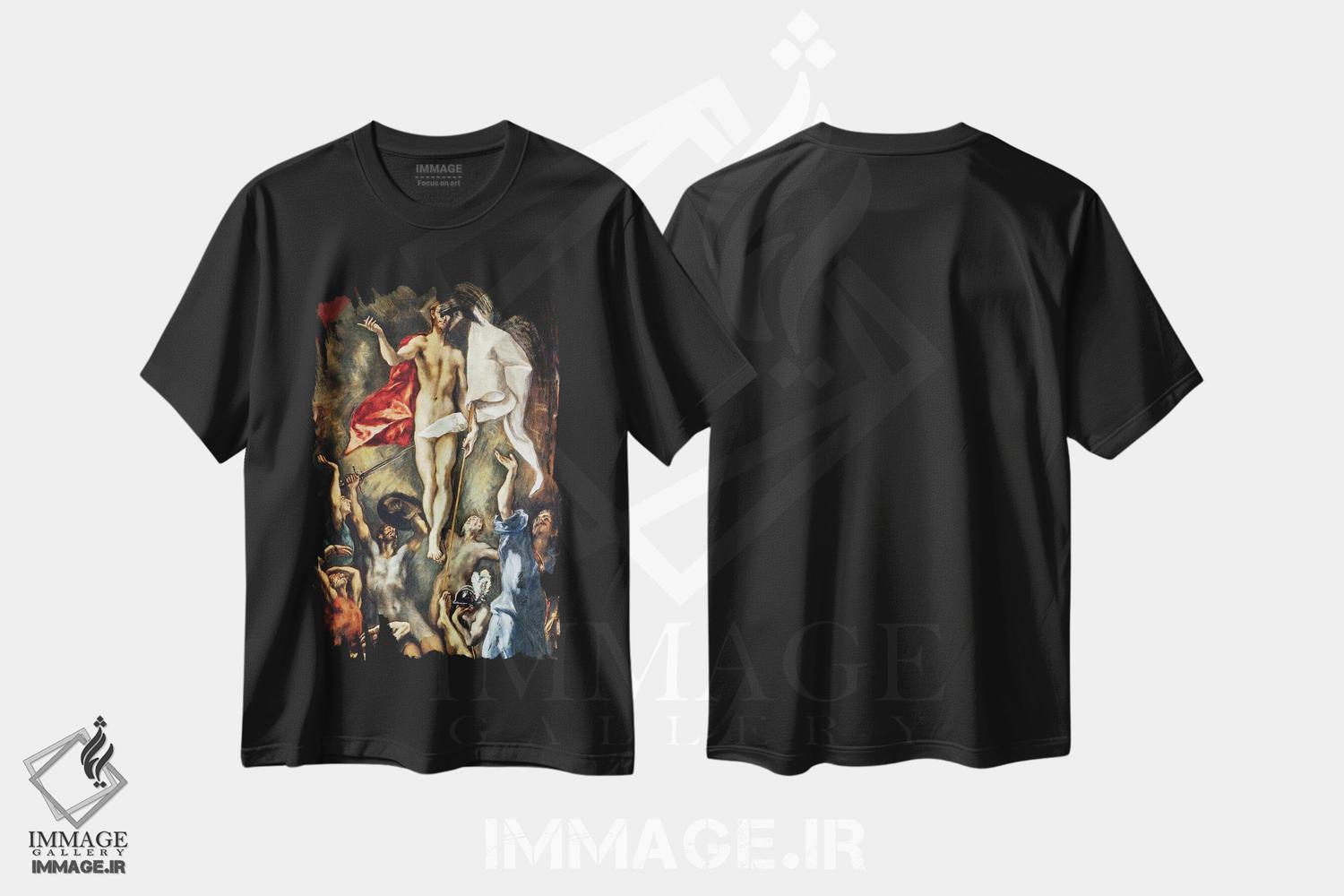 تیشرت طرح دار رستاخیز، ۱۵۸۴-۱۵۹۴، هنر فاخر کلاسیک اثر ال گرکو | immage.ir