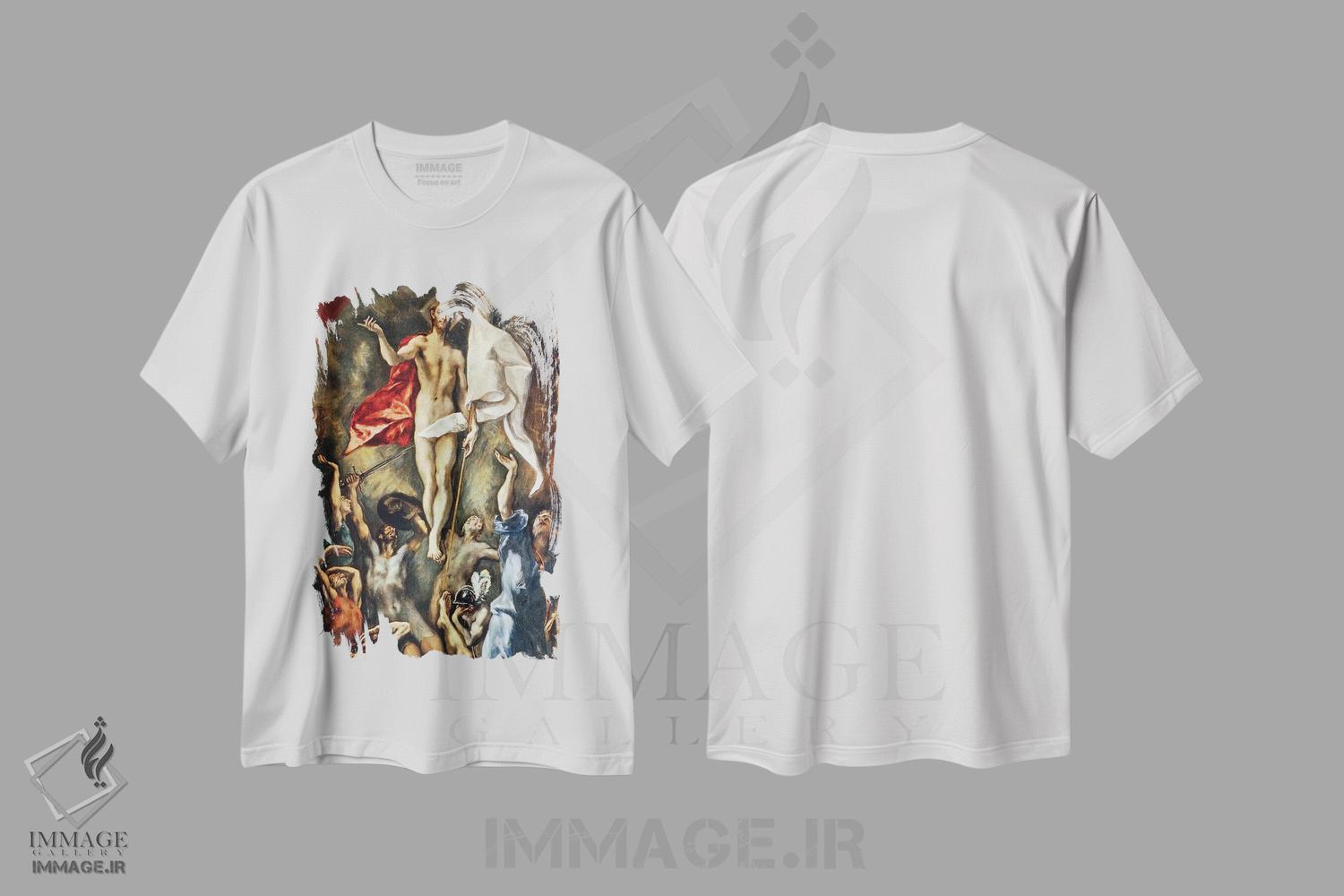 تیشرت طرح دار رستاخیز، ۱۵۸۴-۱۵۹۴، هنر فاخر کلاسیک اثر ال گرکو | فروشگاه ایماژ