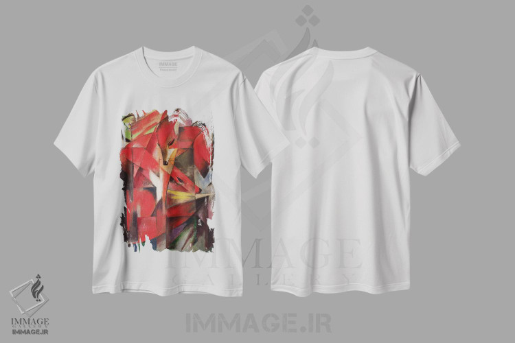 تیشرت طرح دار روباه، ۱۹۱۳، هنر فاخر کلاسیک اثر فرانتس مارک | فروشگاه ایماژ