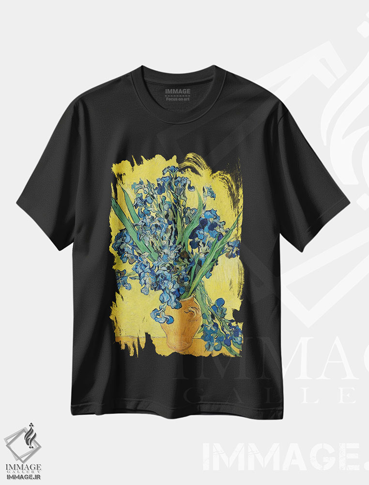 تیشرت طرح دار زنبق ها، ۱۸۹۰، هنر فاخر کلاسیک اثر ونسان ون گوگ | immage.ir