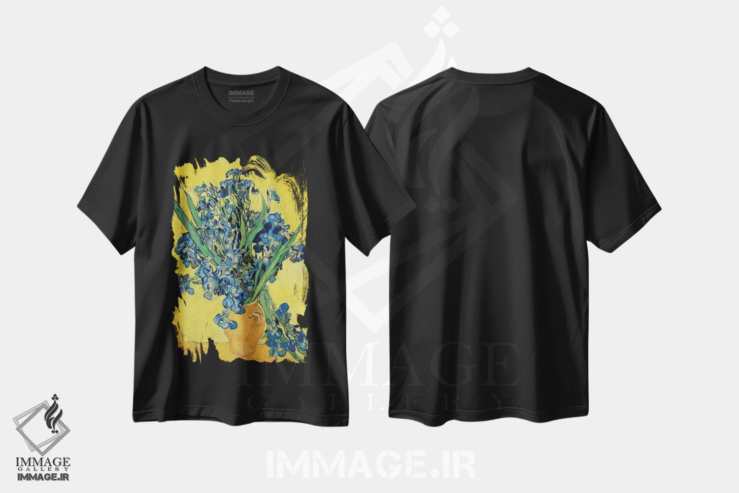 تیشرت طرح دار زنبق ها، ۱۸۹۰، هنر فاخر کلاسیک اثر ونسان ون گوگ | immage.ir