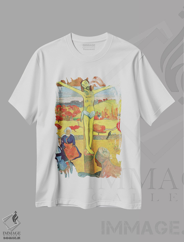 تیشرت طرح دار مسیح زرد، ۱۸۸۹، هنر فاخر کلاسیک اثر پل گوگن | immage.ir