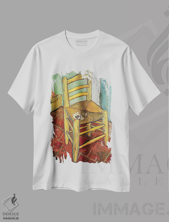 تیشرت طرح دار صندلی وینسنت، ۱۸۸۸، هنر فاخر کلاسیک اثر ونسان ون گوگ | immage.ir