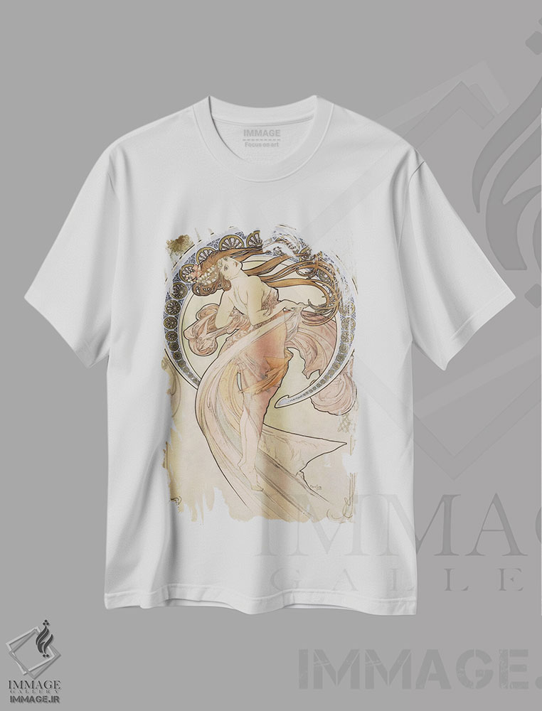 تیشرت طرح دار رقص، ۱۸۹۸، آرت نوو اثر آلفونس موخا | فروشگاه ایماژ