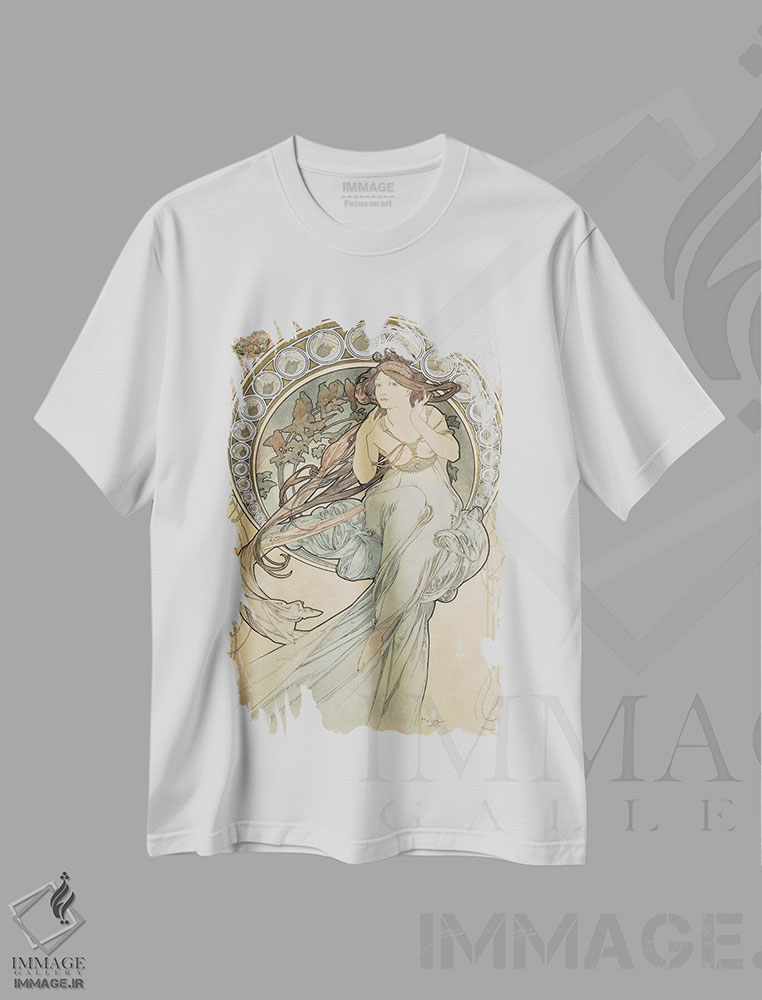 تیشرت طرح دار موسیقی، ۱۸۹۸، آرت نوو اثر آلفونس موخا | immage.ir