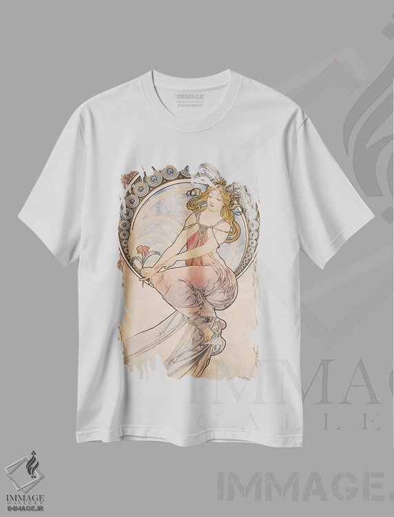تیشرت طرح دار نقاشی، ۱۸۹۸، آرت نوو اثر آلفونس موخا | فروشگاه ایماژ