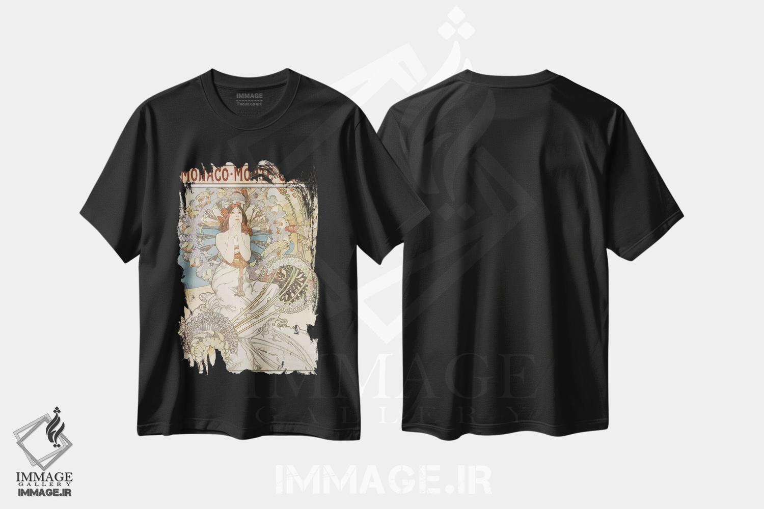 تیشرت طرح دار موناکو، مونت کارلو، ۱۸۹۷، آرت نوو اثر آلفونس موخا | فروشگاه ایماژ