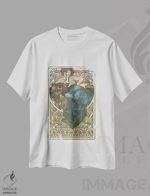 تیشرت طرح دار صفحه ۴۷ از اسناد دکوراتیو، آرت نوو اثر آلفونس موخا | فروشگاه ایماژ