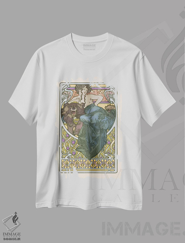 تیشرت طرح دار صفحه ۴۷ از اسناد دکوراتیو، آرت نوو اثر آلفونس موخا | فروشگاه ایماژ