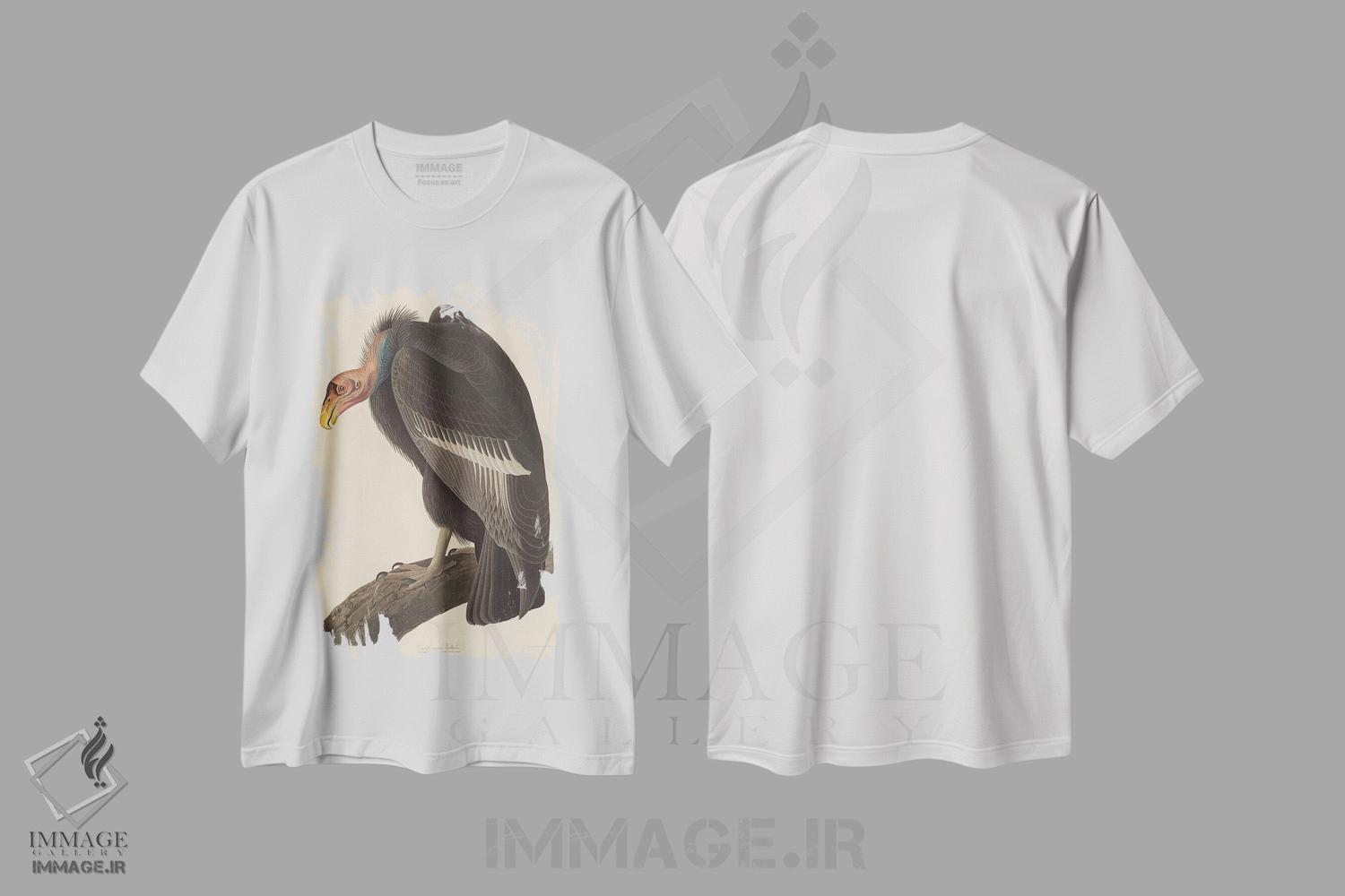 تیشرت طرح دار کرکس کالیفرنیایی، هنر فاخر کلاسیک اثر جان جیمز آدوبون | فروشگاه ایماژ