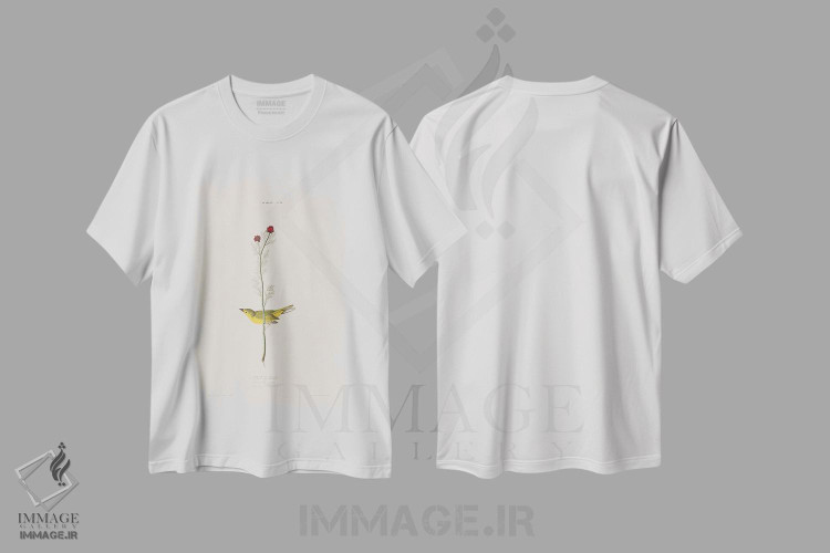 تیشرت طرح دار مگس گیر سلـبی و چشم قرقاول، هنر فاخر کلاسیک اثر جان جیمز آدوبون | immage.ir