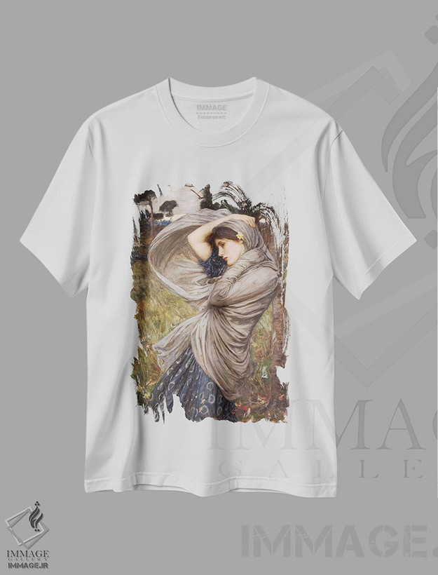 تیشرت طرح دار بوریاس، ۱۹۰۳، هنر فاخر کلاسیک اثر جان ویلیام واترهاوس | فروشگاه ایماژ