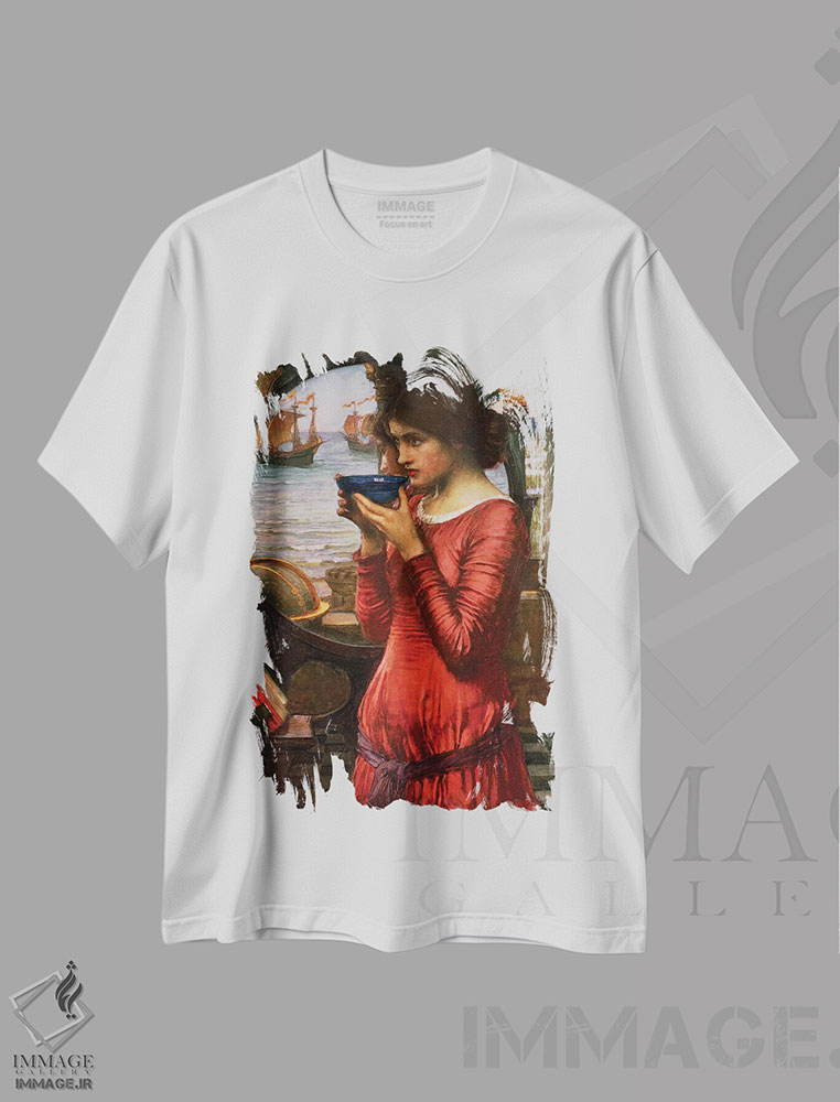 تیشرت طرح دار سرنوشت، ۱۹۰۰، هنر فاخر کلاسیک اثر جان ویلیام واترهاوس | فروشگاه ایماژ