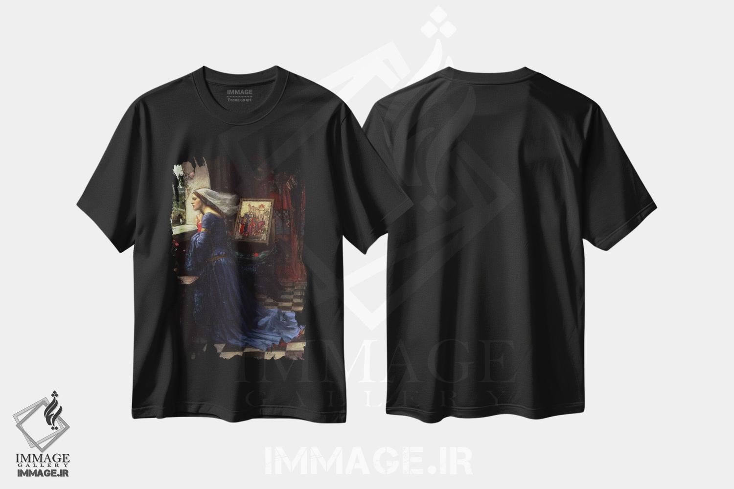 تیشرت طرح دار رزاموند زیبا، ۱۹۱۶، هنر فاخر کلاسیک اثر جان ویلیام واترهاوس | فروشگاه ایماژ