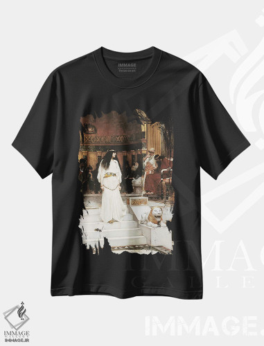 تیشرت طرح دار مریامنه، ۱۸۸۷، هنر فاخر کلاسیک اثر جان ویلیام واترهاوس | فروشگاه ایماژ