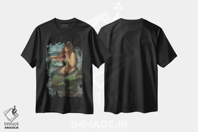 تیشرت طرح دار پری دریایی، ۱۸۹۲، هنر فاخر کلاسیک اثر جان ویلیام واترهاوس | فروشگاه ایماژ