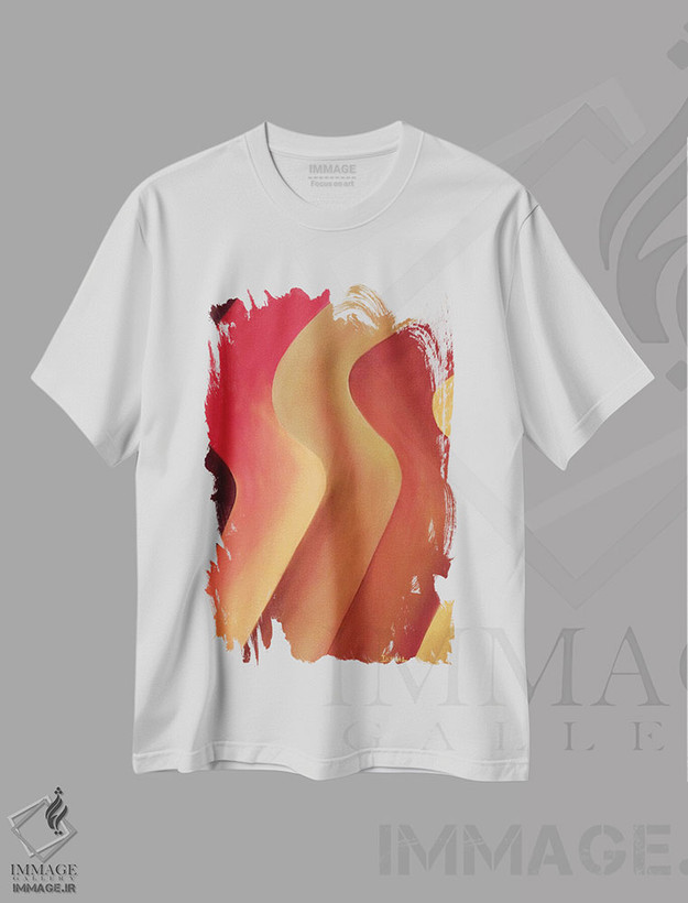 تیشرت طرح دار حرکت بدن، آبستره اثر آیکال بکفورد | فروشگاه ایماژ