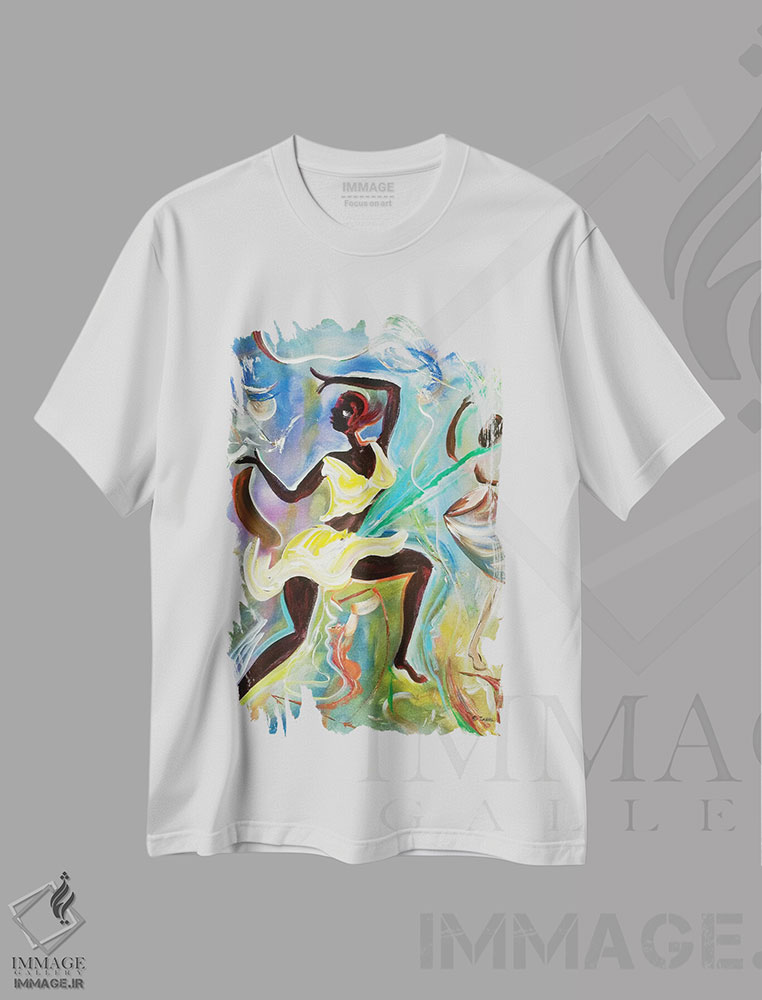 تیشرت طرح دار کومینا، هنر آمریکایی آفریقایی تبار اثر آیکال بکفورد | immage.ir