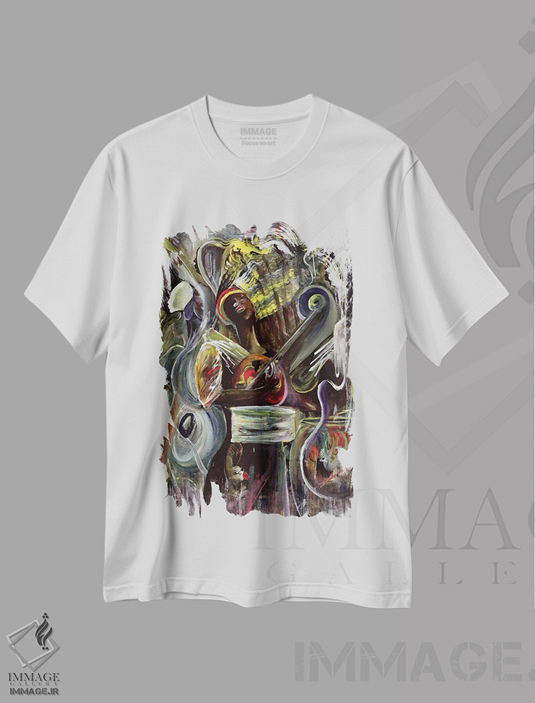 تیشرت طرح دار پرل جم، هنر آمریکایی آفریقایی تبار اثر آیکال بکفورد | immage.ir