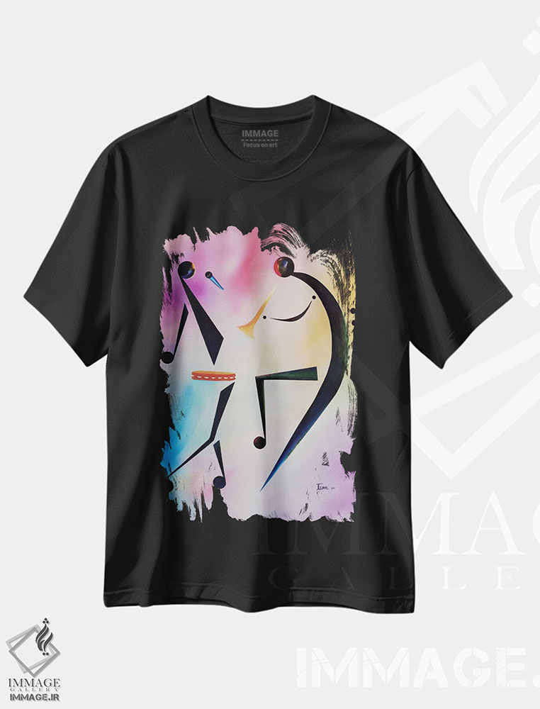 تیشرت طرح دار اجرای موسیقی با دایره زنگی، هنر آمریکایی آفریقایی تبار اثر آیکال بکفورد | فروشگاه ایماژ
