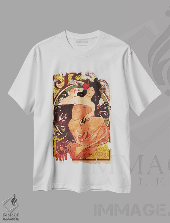 تیشرت طرح دار 1898,تبلیغ کاغذ سیگار JOB، ۱۸۹۸، آرت نوو اثر آلفونس موخا | immage.ir