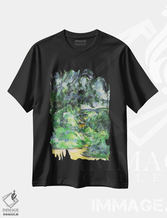 تیشرت طرح دار c.1903,منظره آبی، حدود ۱۹۰۳، هنر فاخر کلاسیک اثر پل سزان | immage.ir