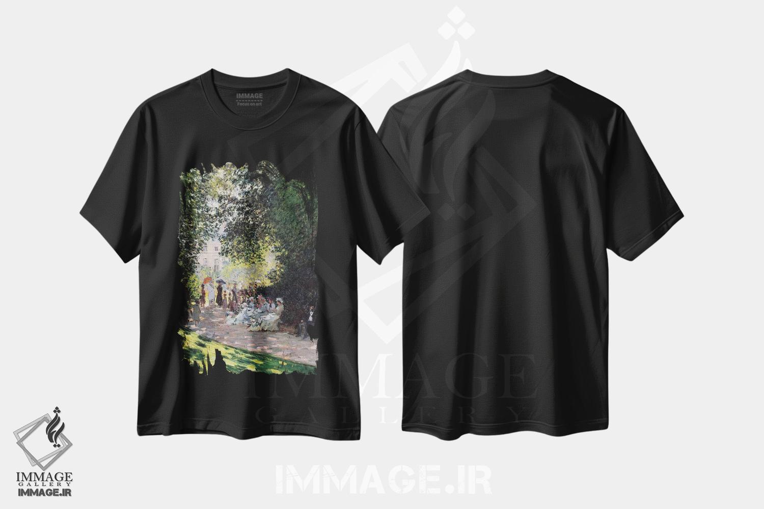 تیشرت طرح دار 1878,پارک مونسو، ۱۸۷۸، هنر فاخر کلاسیک اثر کلود مونه | immage.ir