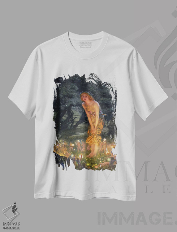 تیشرت طرح دار شب نیمه تابستان، کایاروسکورو اثر ادوارد رابرت هیوز | immage.ir