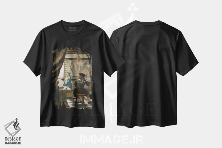 تیشرت طرح دار c.1665-66,هنر نقاشی، حدود ۱۶۶۵–۶۶، باروک اثر یوهانس ورمیر | immage.ir