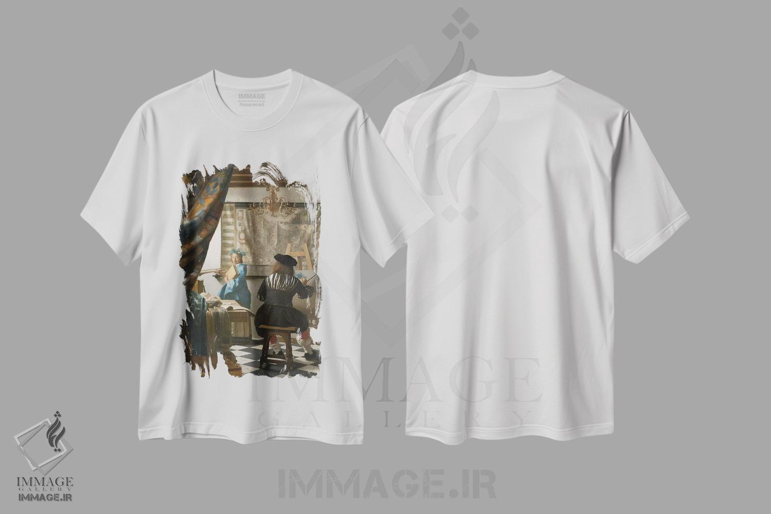 تیشرت طرح دار c.1665-66,هنر نقاشی، حدود ۱۶۶۵–۶۶، باروک اثر یوهانس ورمیر | فروشگاه ایماژ