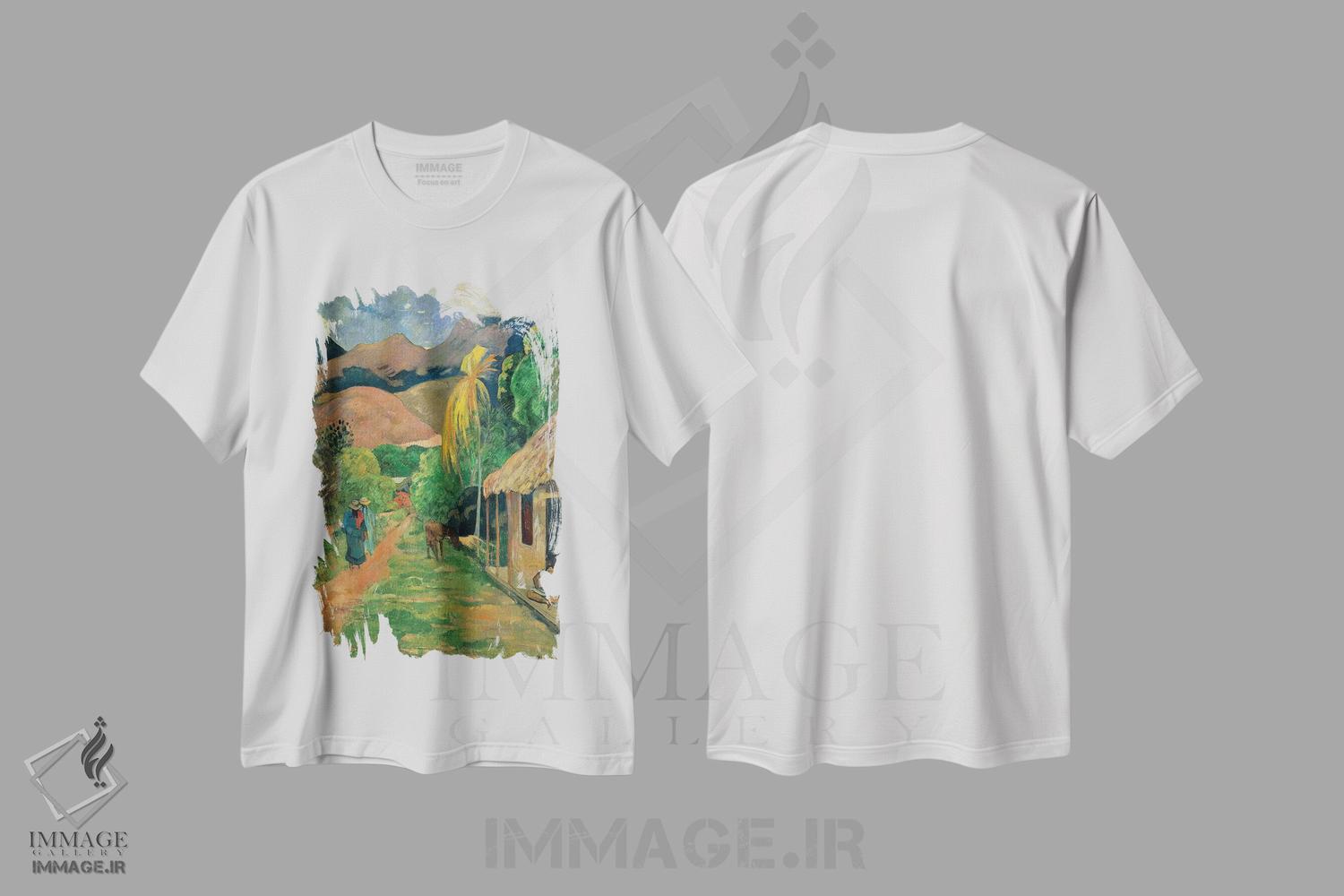 تیشرت طرح دار آثار پل گوگن - immage.ir