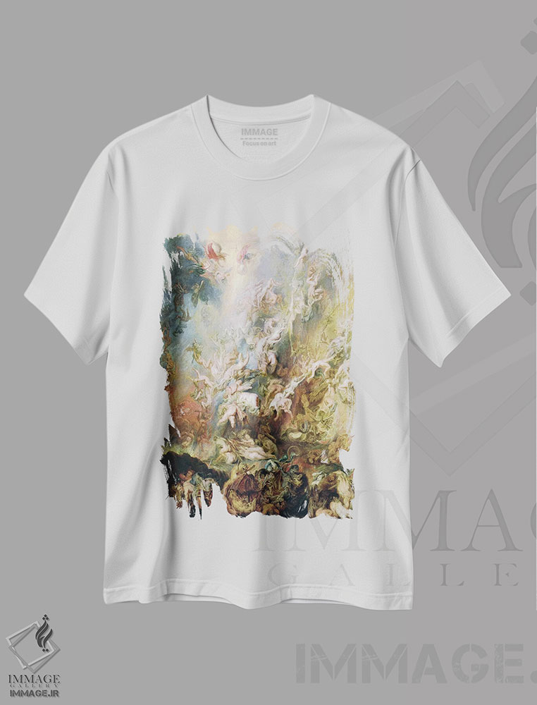 تیشرت طرح دار سقوط نفرین شدگان، باروک اثر پیتر پل روبنس | immage.ir