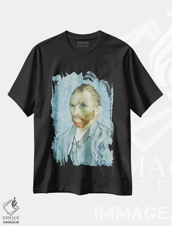 تیشرت طرح دار September 1889,خودنگاره، سپتامبر ۱۸۸۹، هنر فاخر کلاسیک اثر ونسان ون گوگ | immage.ir