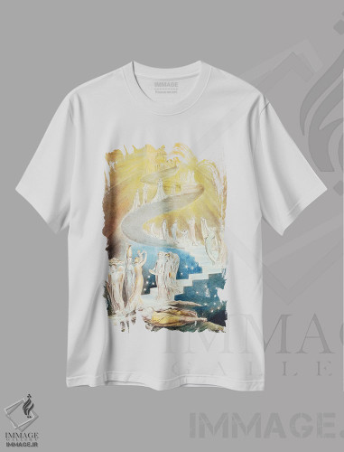 تیشرت طرح دار نردبان یعقوب، هنر فاخر کلاسیک اثر ویلیام بلیک | فروشگاه ایماژ
