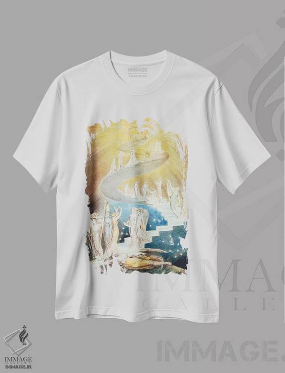 تیشرت طرح دار نردبان یعقوب، هنر فاخر کلاسیک اثر ویلیام بلیک | فروشگاه ایماژ