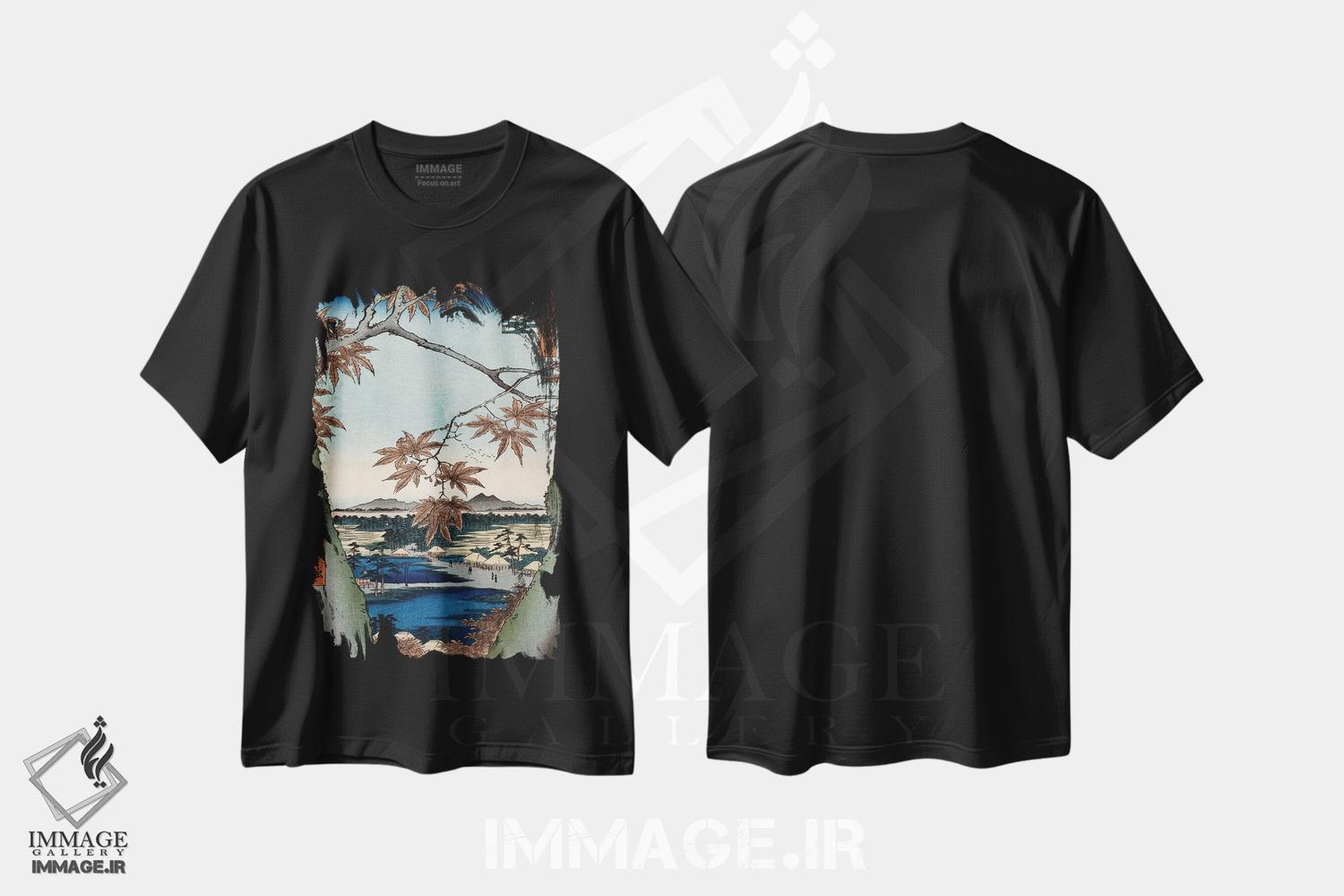 تیشرت طرح دار آثار اوتاگاوا هیروشگه - immage.ir