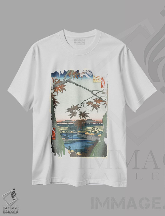 تیشرت طرح دار آثار اوتاگاوا هیروشگه - immage.ir