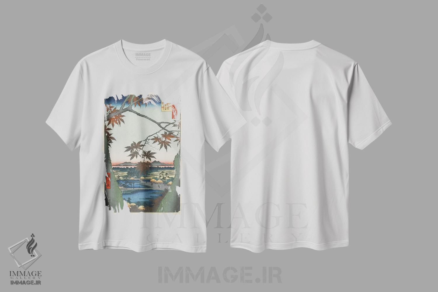 تیشرت طرح دار آثار اوتاگاوا هیروشگه - immage.ir