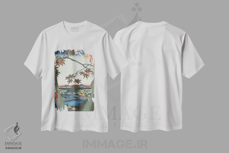 تیشرت طرح دار آثار اوتاگاوا هیروشگه - immage.ir