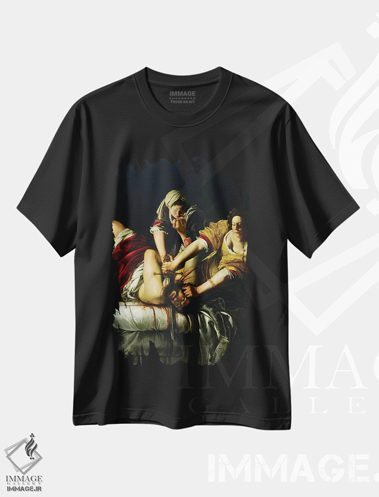 تیشرت طرح دار یودیت در حال کشتن هولوفرن، ۱۶۱۲–۲۱، باروک اثر آرتمیزیا جنتیلسکی | immage.ir