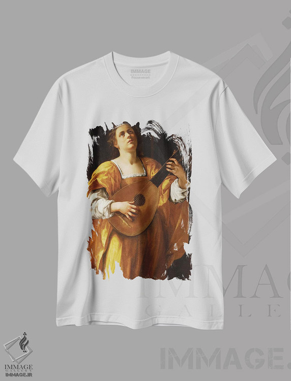 تیشرت طرح دار سنت سسیلیا، ۱۶۲۰، باروک اثر آرتمیزیا جنتیلسکی | فروشگاه ایماژ