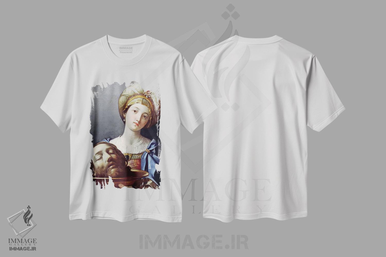 تیشرت طرح دار هیرودیاس با سر یوحنای تعمیددهنده، باروک اثر الیزابتتا سیـرانی | فروشگاه ایماژ
