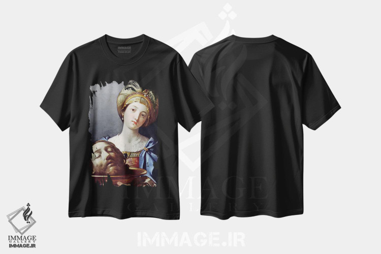 تیشرت طرح دار هیرودیاس با سر یوحنای تعمیددهنده، باروک اثر الیزابتتا سیـرانی | immage.ir