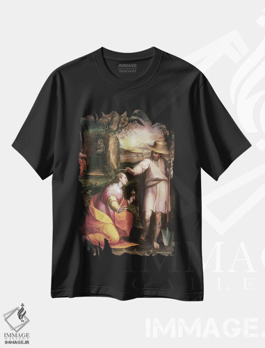 تیشرت طرح دار به من دست نزن، ۱۵۸۱، هنر فاخر کلاسیک اثر لاوینیا فونتانا | فروشگاه ایماژ