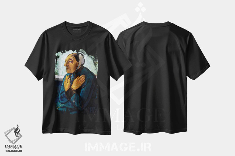 تیشرت طرح دار پیرزن روستایی، حدود ۱۹۰۵، هنر فاخر کلاسیک اثر پائولا مودرزون-بکر | فروشگاه ایماژ