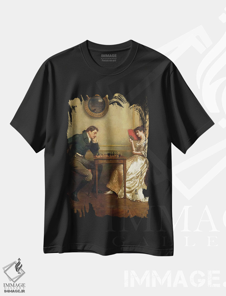 تیشرت طرح دار یک بازی شطرنج، دکوراسیون جایگزین اثر جورج گودوین کیلبرن | immage.ir