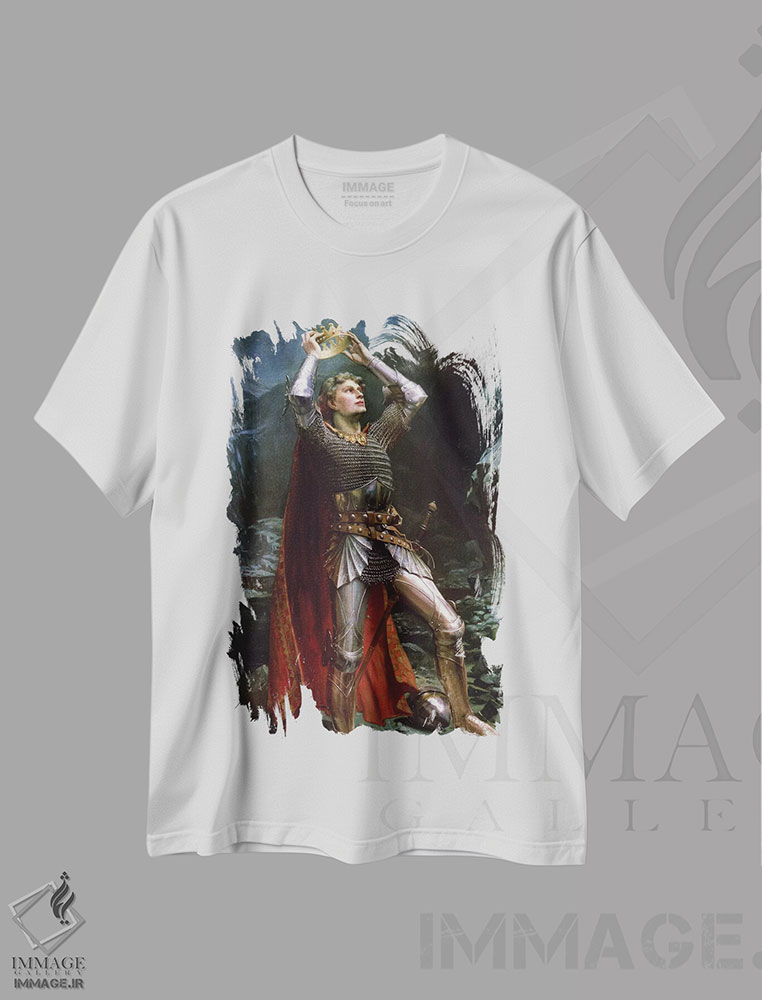 تیشرت طرح دار شاه آرتور، ۱۹۰۳، هنر فاخر کلاسیک اثر چارلز ارنست باتلر | فروشگاه ایماژ