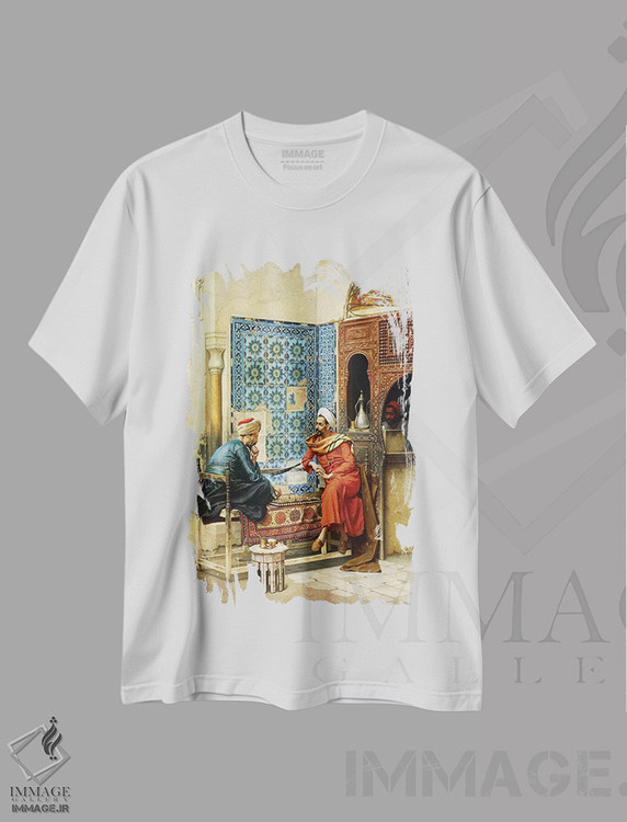 تیشرت طرح دار بازی شطرنج، ۱۸۹۶، هنر فاخر کلاسیک اثر لودویگ دویچ | فروشگاه ایماژ