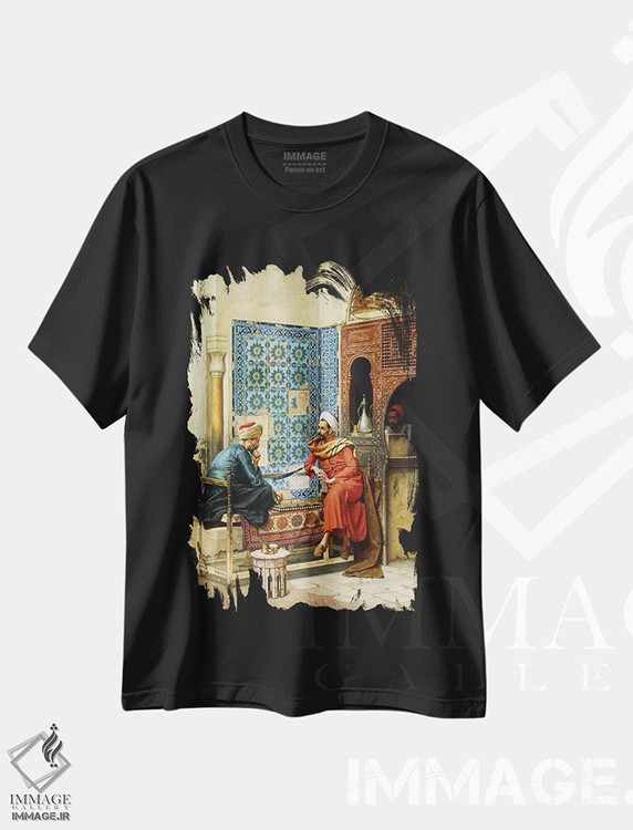 تیشرت طرح دار بازی شطرنج، ۱۸۹۶، هنر فاخر کلاسیک اثر لودویگ دویچ | immage.ir